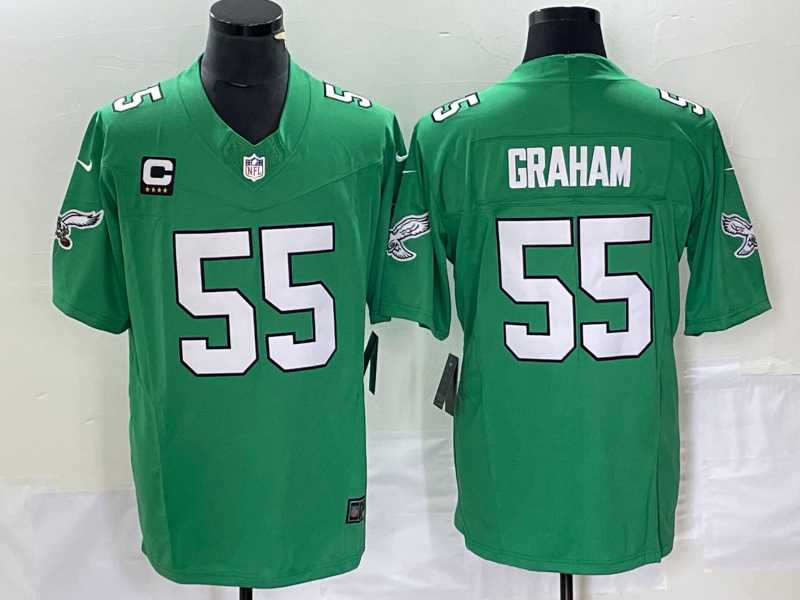 Men's Philadelphia Eagles #55 Brandon Graham Green 2023 F.U.S.E. Vapor Untouchable With C Patch Stitched Football Jersey,We sell and wholesale Men's Philadelphia Eagles #55 Brandon Graham Green 2023 F.U.S.E. Vapor Untouchable With C Patch Stitched Football Jersey on line form chian!